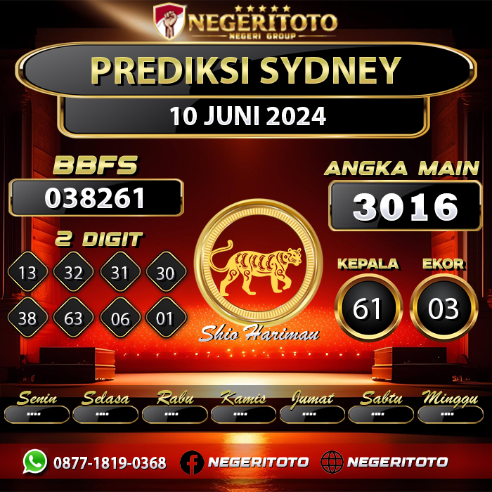 Prediksi Togel Sydney Negeritoto